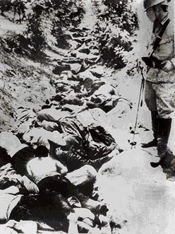 图文：被日军屠杀的市民尸体